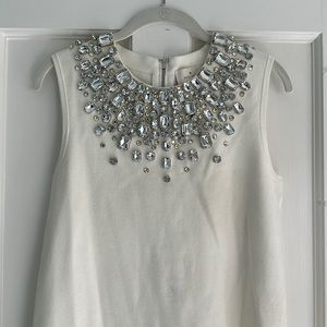 Kate Spade cream jeweled sweater soft dress